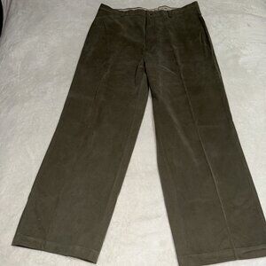 Tommy Bahama Mens Olive Corduroy Pants Size 38 Straight Leg Casual